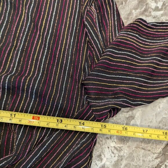 NWT French Connection PAULA KEYHOLE DRESS Midi dresses sz S black stripe party - Picture 15 of 15